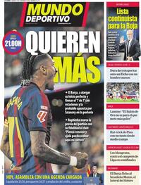 Portada Mundo Deportivo 2026-09-19