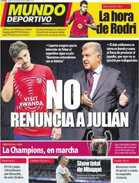 Portada Mundo Deportivo 2026-08-27