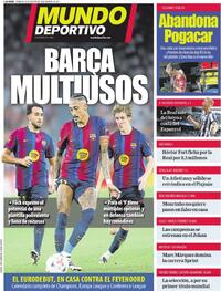 Portada Mundo Deportivo 2026-08-30