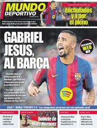 Portada Mundo Deportivo 2026-08-31