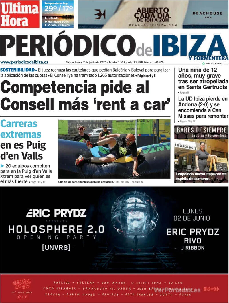 Portada Diario de Mallorca 2025-06-02