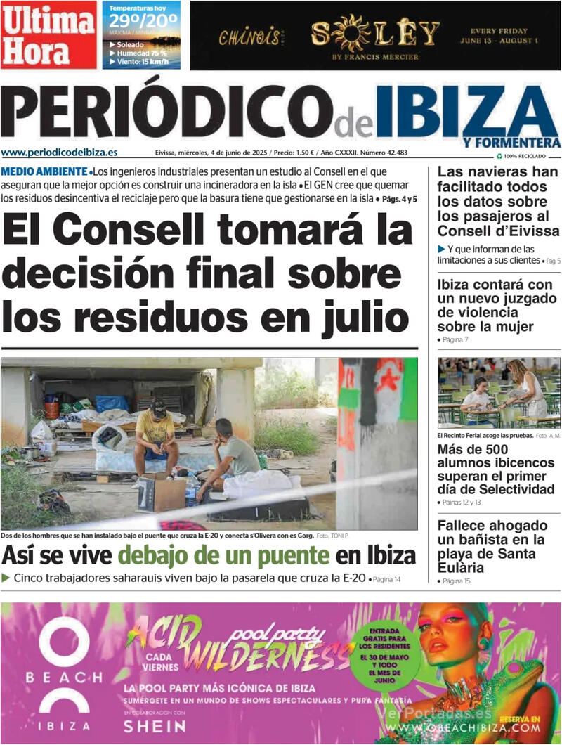 Portada Diario de Mallorca 2025-06-04