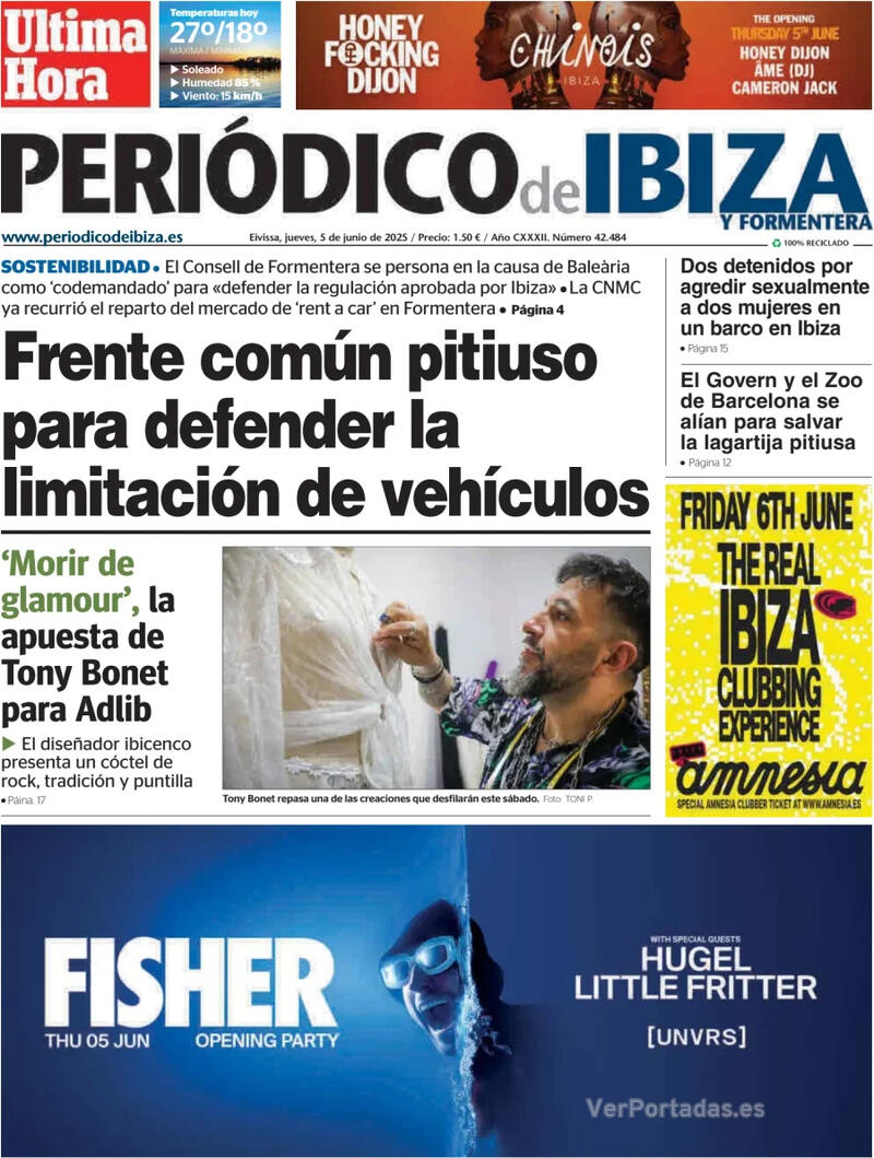 Portada Diario de Mallorca 2025-06-05