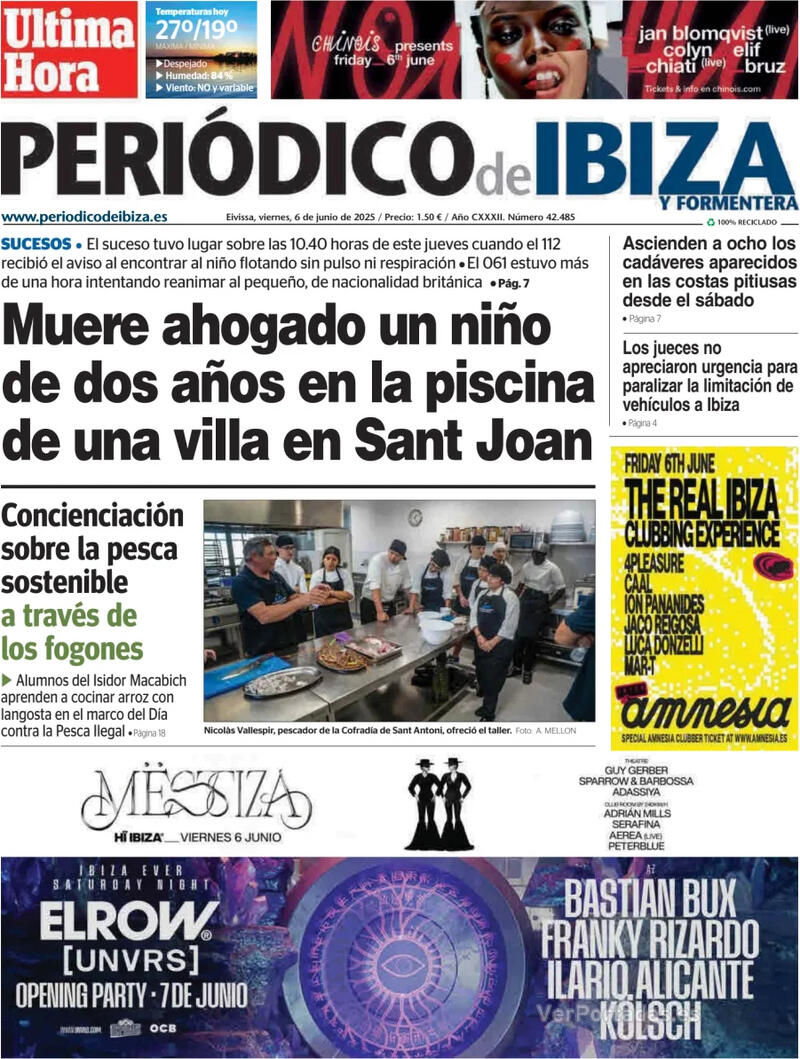 Portada Diario de Mallorca 2025-06-06