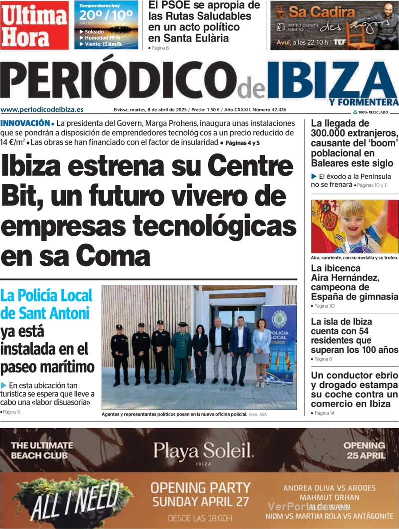 Portada Diario de Mallorca 2025-04-08
