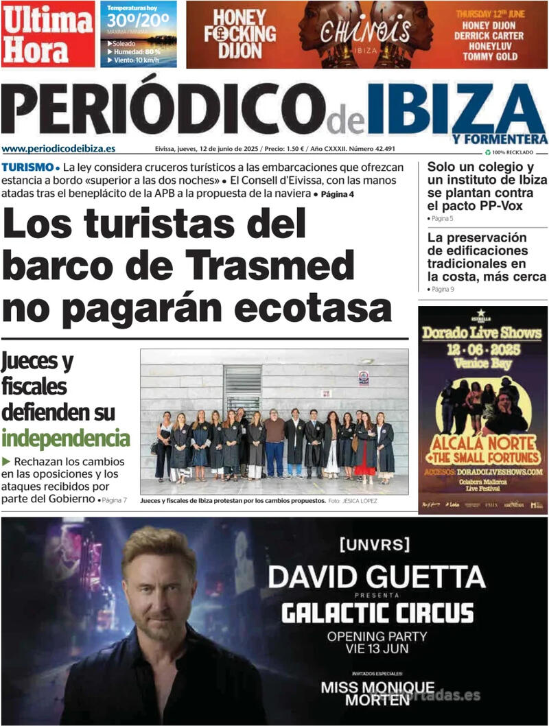 Portada Diario de Mallorca 2025-06-12