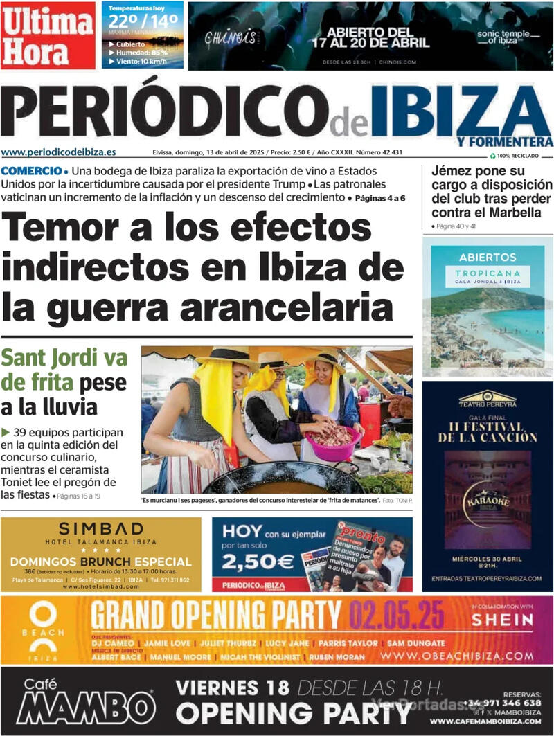 Portada El Periódico Aragón 2025-04-13