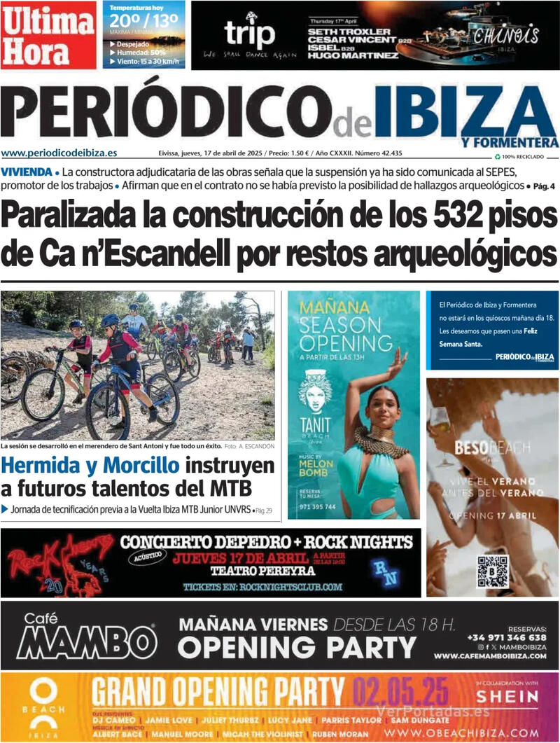 Portada Diario de Mallorca 2025-04-17