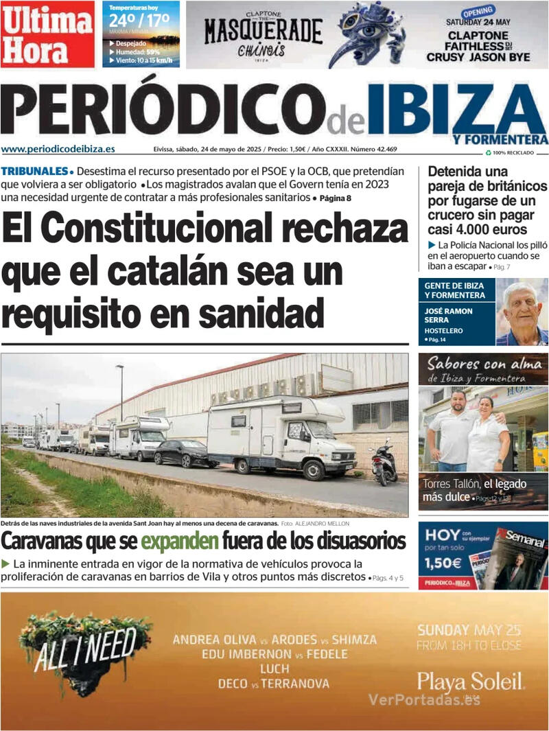 Portada El Periódico Aragón 2025-05-24