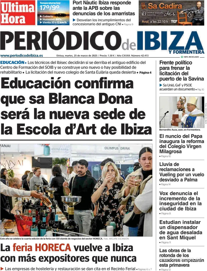 Portada Diario de Mallorca 2025-03-25