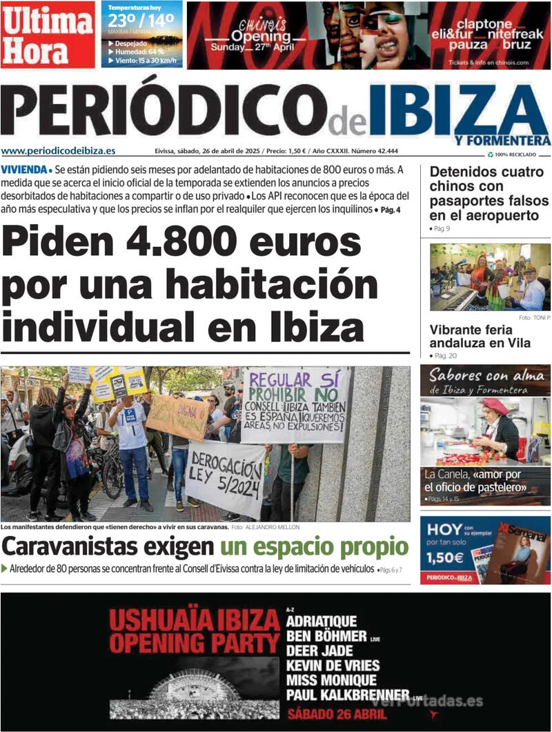 Portada El Periódico Aragón 2025-04-26