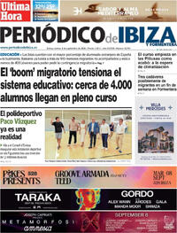Portada Periódico de Ibiza y Formentera 2026-09-08