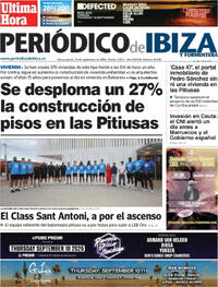 Portada Periódico de Ibiza y Formentera 2026-09-10