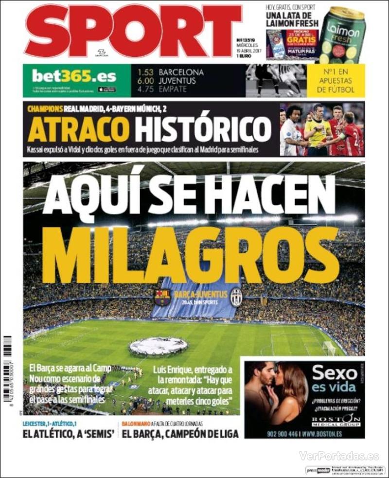 Portada Mundo Deportivo 2017-04-19