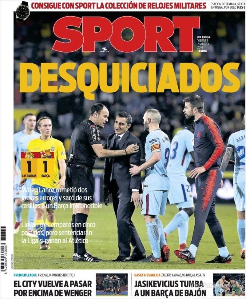 Portada Mundo Deportivo 2018-03-02