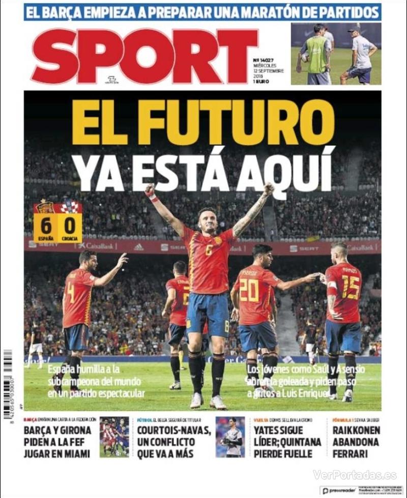 Portada Mundo Deportivo 2018-09-12