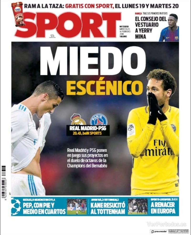 Portada Mundo Deportivo 2018-02-14