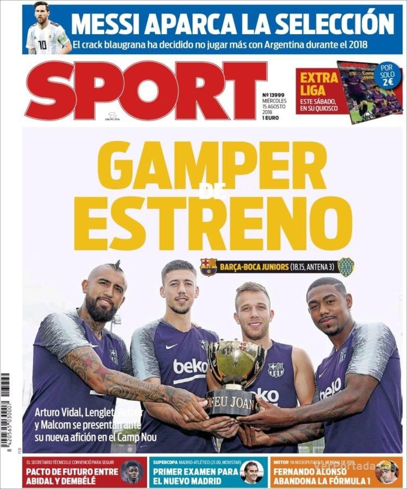 Portada Mundo Deportivo 2018-08-15