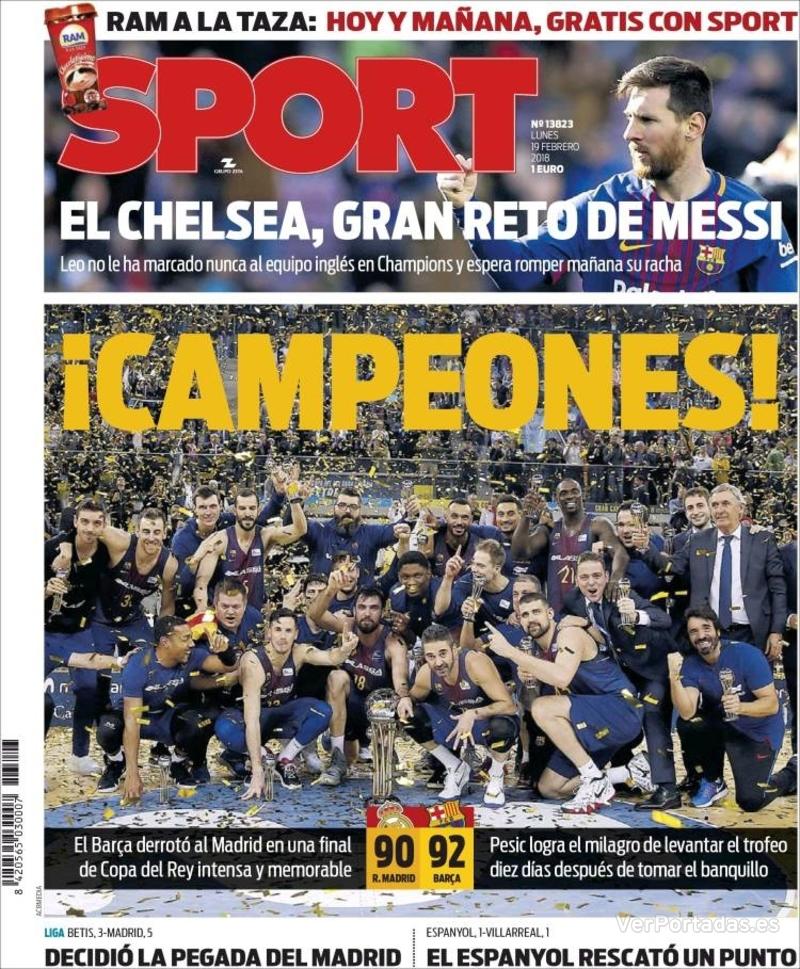 Portada Mundo Deportivo 2018-02-19