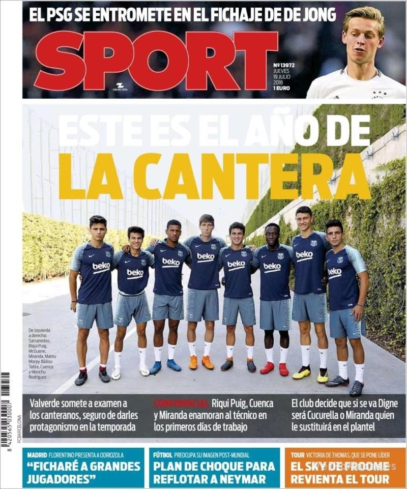 Portada de Sport Portada Sport 2018-07-19