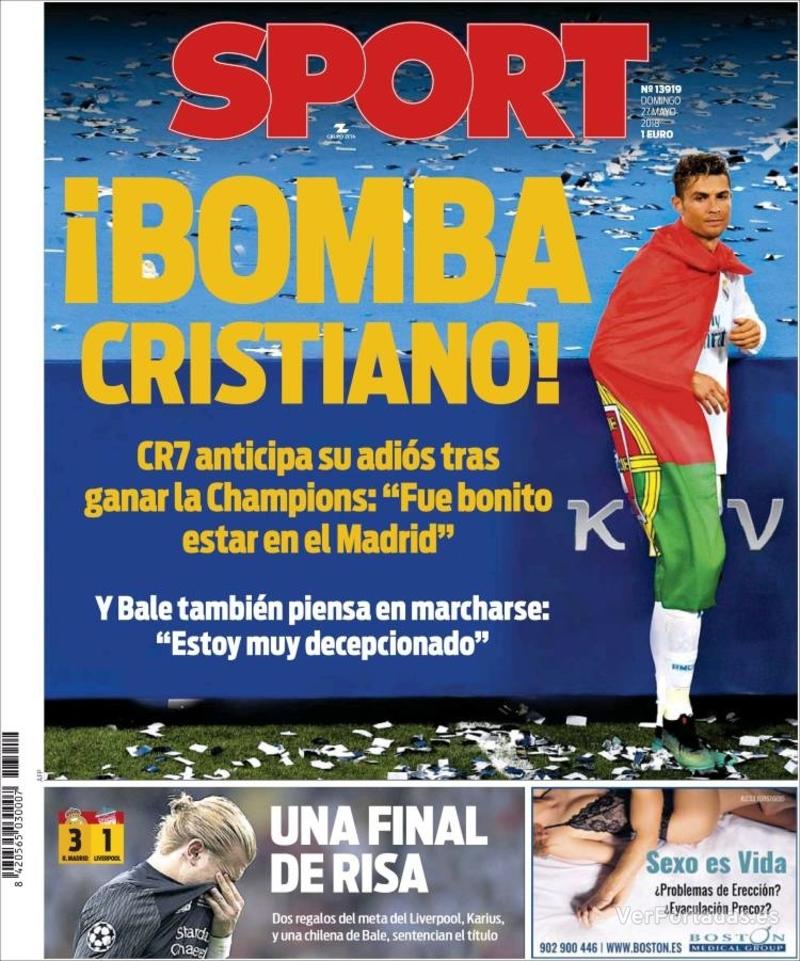 Portada Mundo Deportivo 2018-05-27