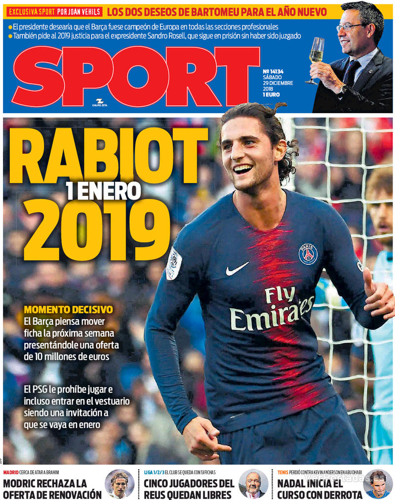 Portada Sport 2018-12-30