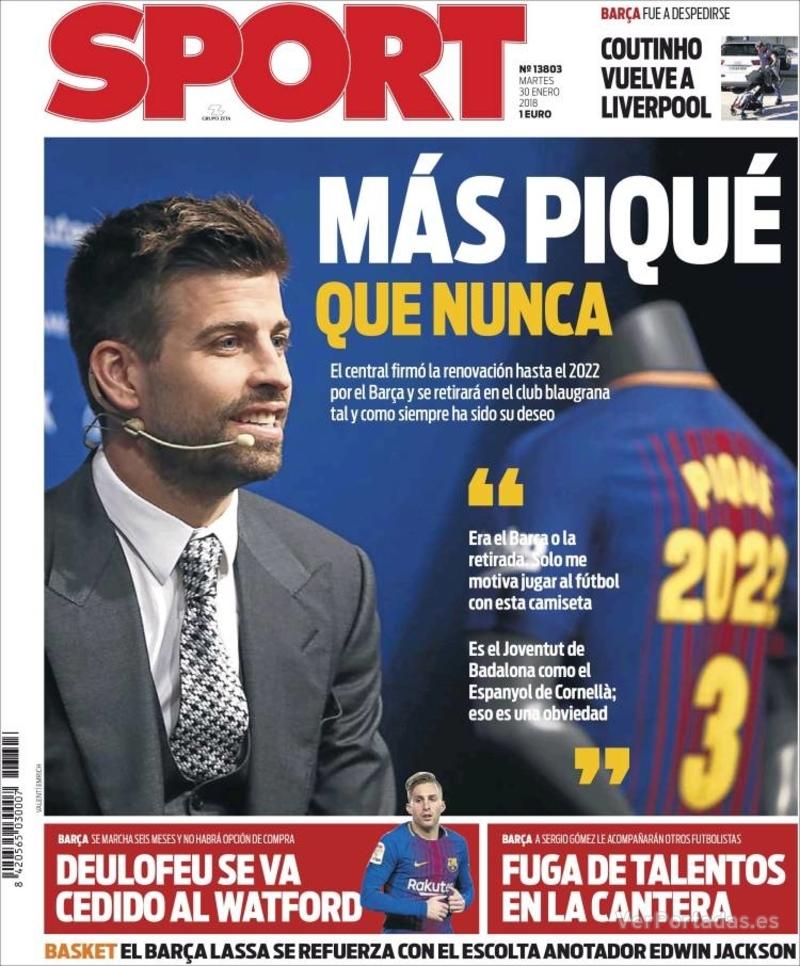 Portada Mundo Deportivo 2018-01-30