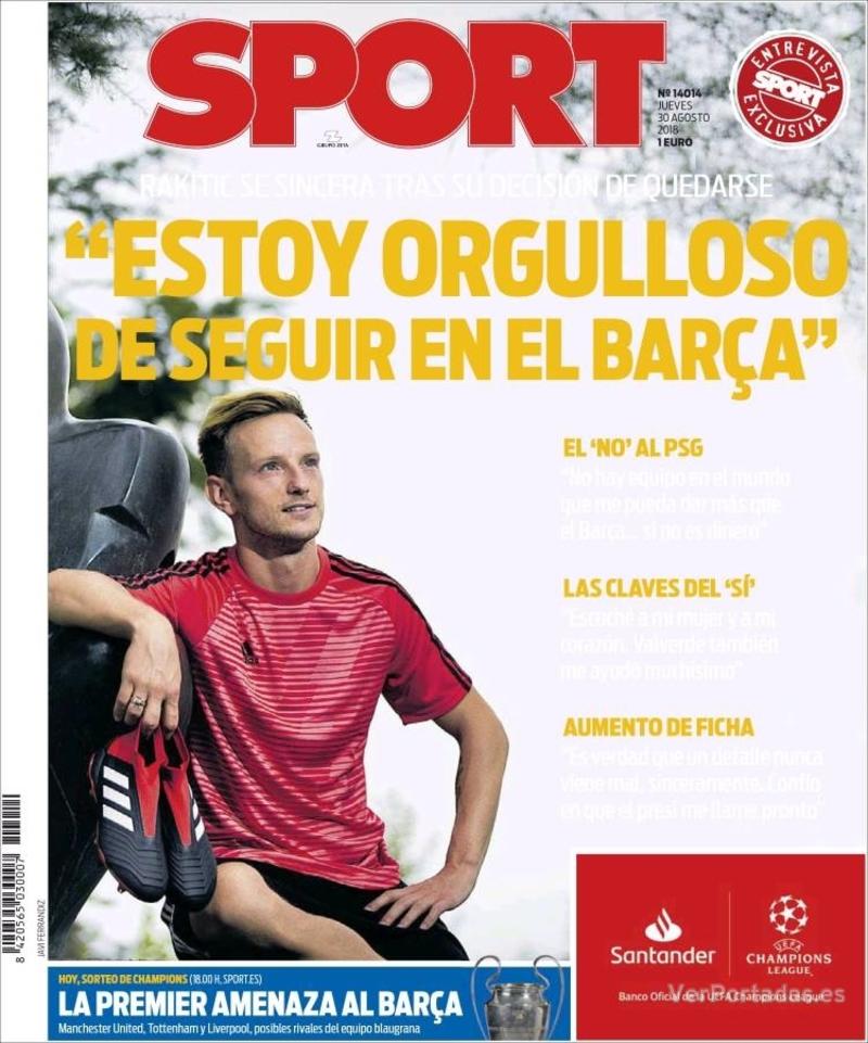 Portada Mundo Deportivo 2018-08-30