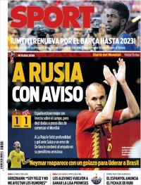 Portada Sport 2018-06-04