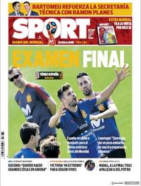 Portada Sport 2018-06-09