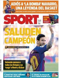 Portada Sport 2018-08-18