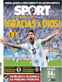 Portada Sport 2018-06-27