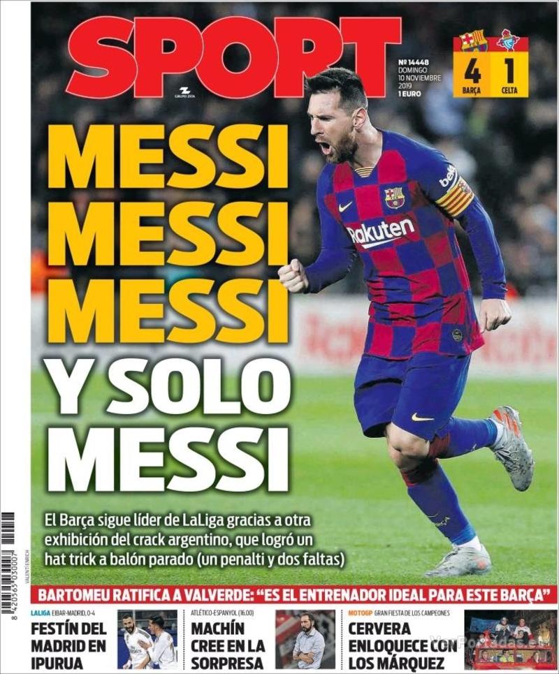 Portada Mundo Deportivo 2019-11-10