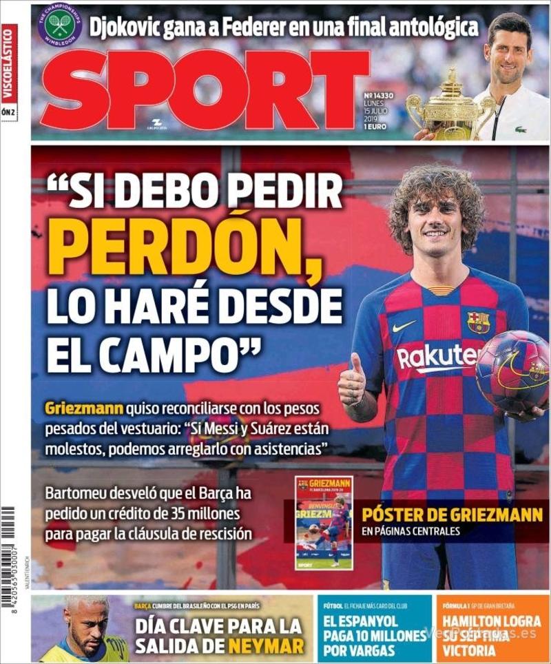 Portada Sport 2019-07-16