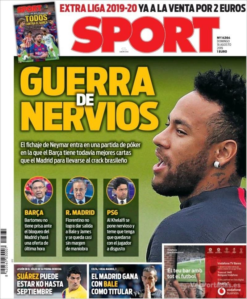 Portada Mundo Deportivo 2019-08-18