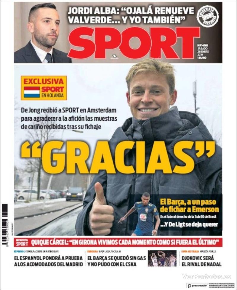 Portada Sport 2019-01-27