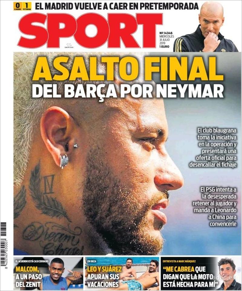 Portada Mundo Deportivo 2019-07-31