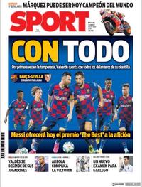 Portada Sport 2019-10-06