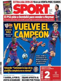 Portada Sport 2019-08-16