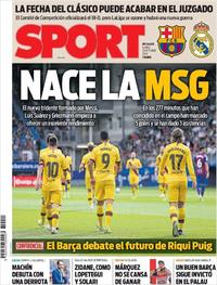 Portada Sport 2019-10-21