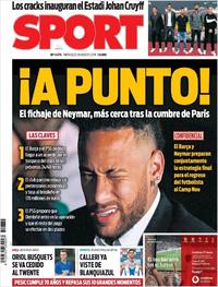 Portada Sport 2019-08-28