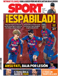 Portada Sport 2019-09-28