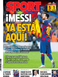 Portada Sport 2019-10-30
