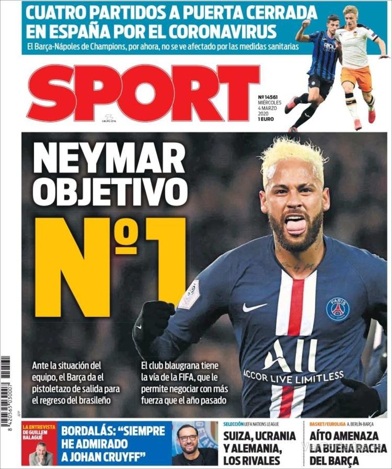 Portada Mundo Deportivo 2020-03-04