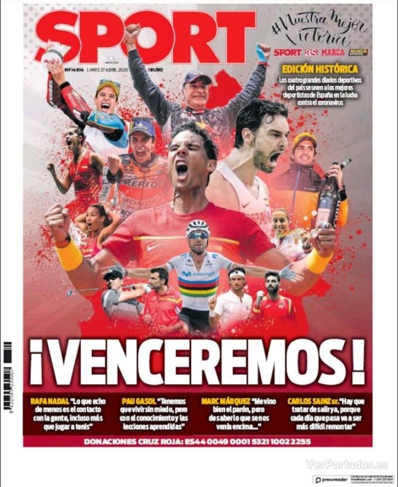 Portada Mundo Deportivo 2020-04-28