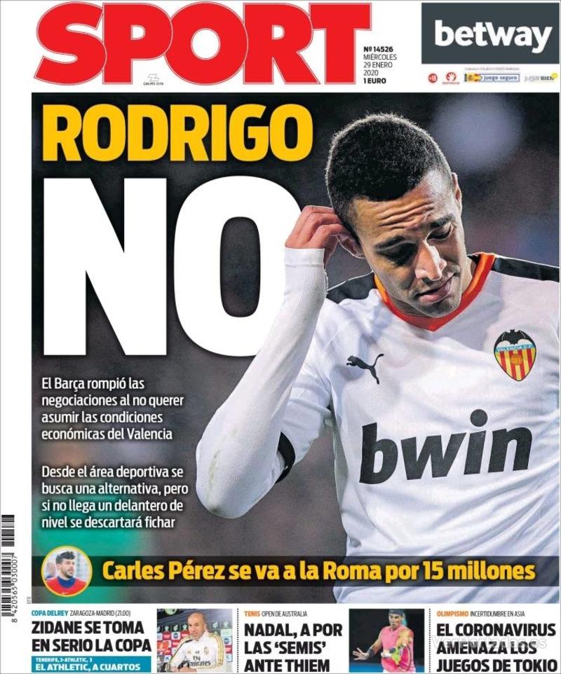 Portada Mundo Deportivo 2020-01-29