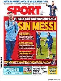 Portada Sport 2020-09-01