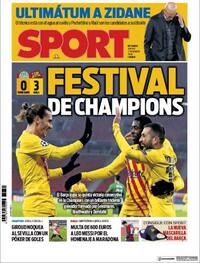 Portada Sport 2020-12-03