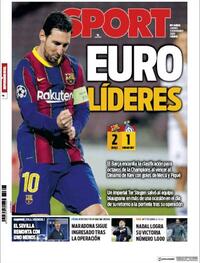 Portada Sport 2020-11-05