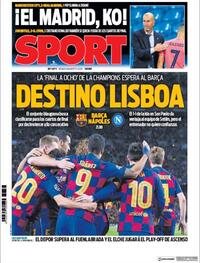 Portada Sport 2020-08-08